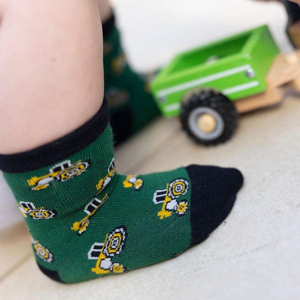 Swole Panda Children's Tractor Bamboo Socks