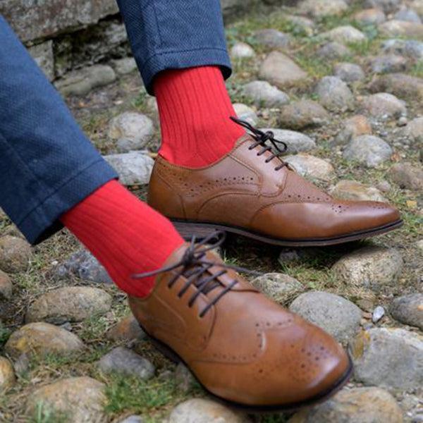 Swole Panda Classic Red Bamboo Socks