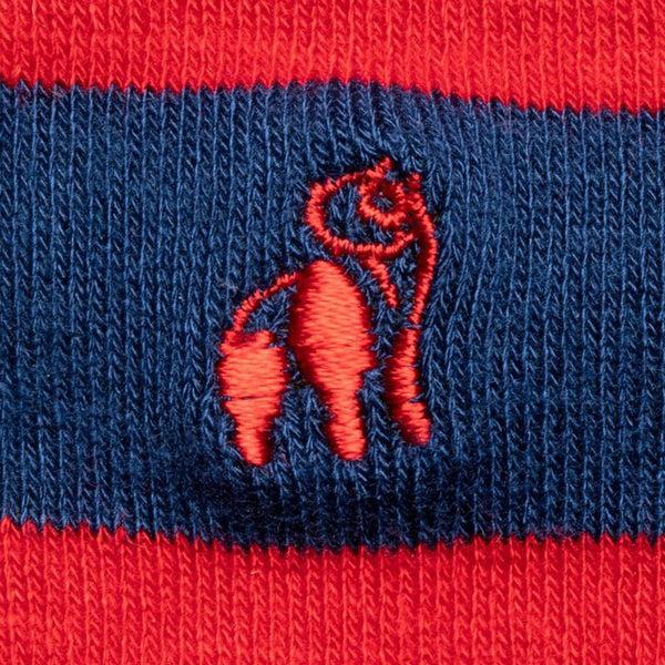 Swole Panda Classic Red Striped Bamboo Socks