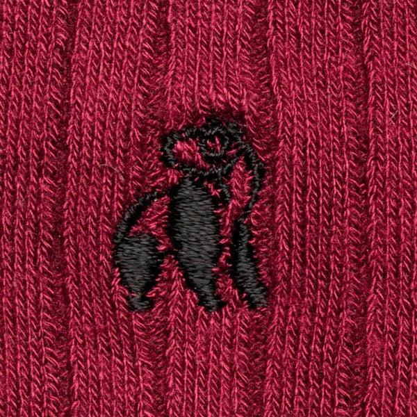 Swole Panda Deep Burgundy Bamboo Socks