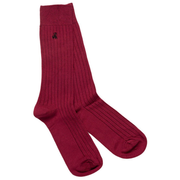 swole panda Deep Burgundy Bamboo Socks