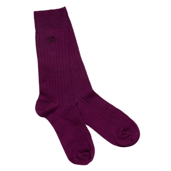 swole panda Deep Purple Bamboo Socks