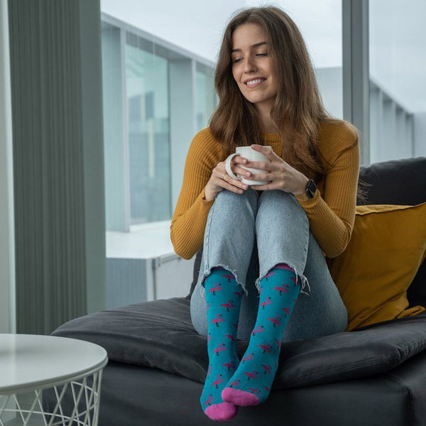 Swole Panda Flamingo Bamboo Socks