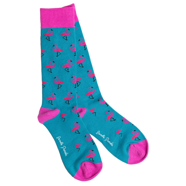 swole panda Flamingo Bamboo Socks (Comfort Cuff)