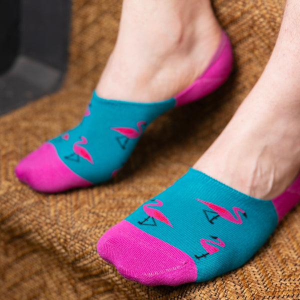 Swole Panda Flamingo "No-Show" Bamboo Socks