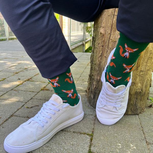 Swole Panda Fox Bamboo Socks (Comfort Cuff)