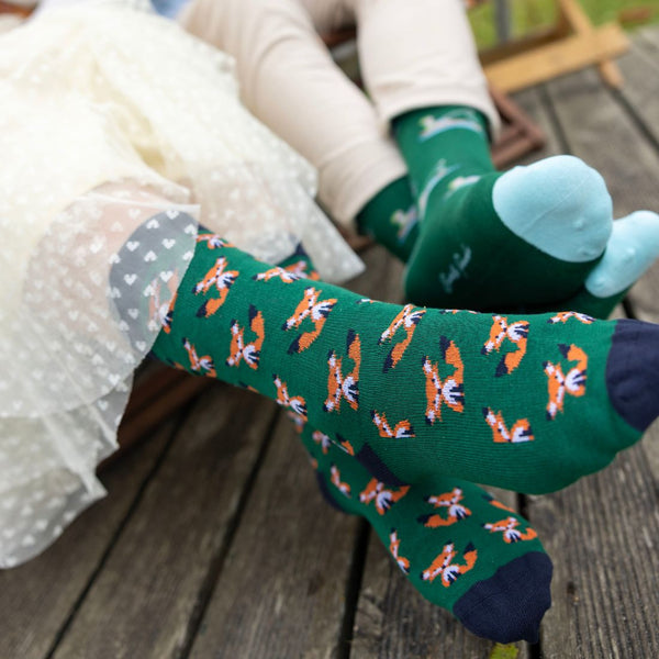 Swole Panda Fox Bamboo Socks (Comfort Cuff)