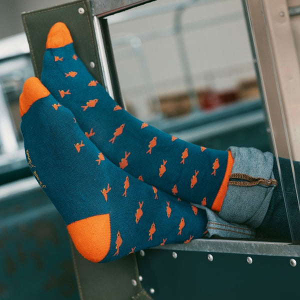 Swole Panda Gold Fish Bamboo Socks