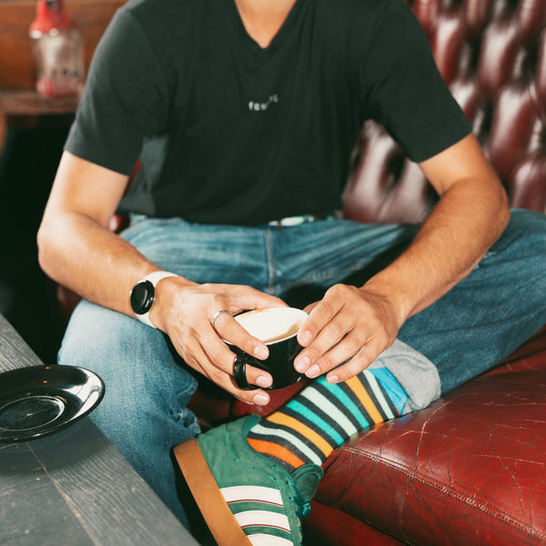 Swole Panda Gradient Stripe Bamboo Socks