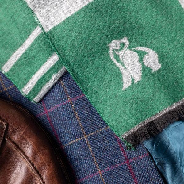 Swole Panda Green Check Bamboo Scarf