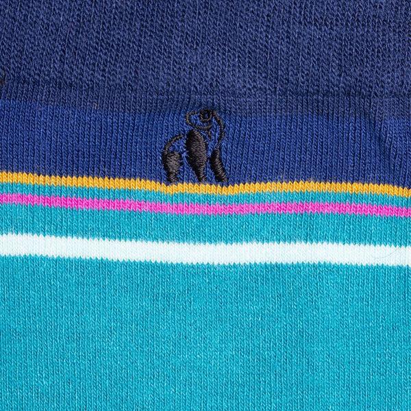 Swole Panda Green Multi Stripe Bamboo Socks