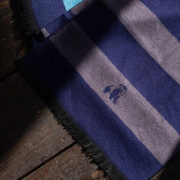 Swole Panda Grey & Blue Stripe Bamboo Scarf