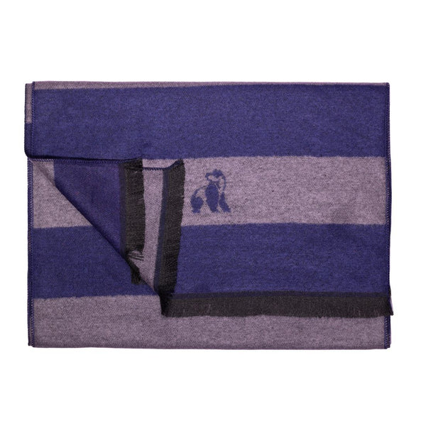 swole panda Grey & Blue Stripe Bamboo Scarf