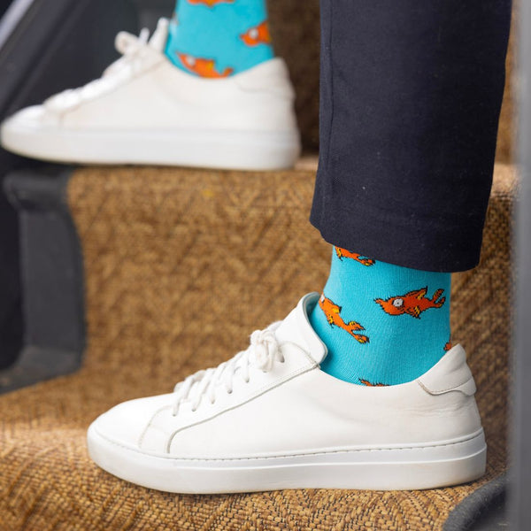 Swole Panda Guppy Fish Bamboo Socks