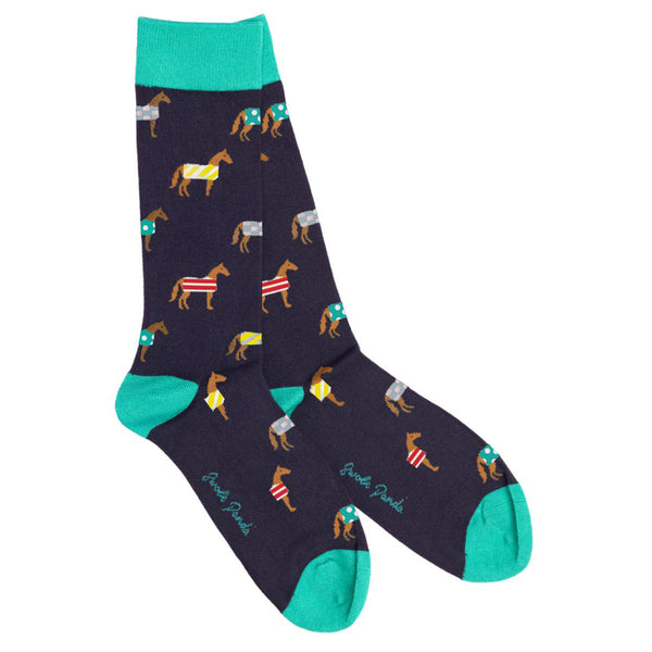 swole panda Horse Bamboo Socks