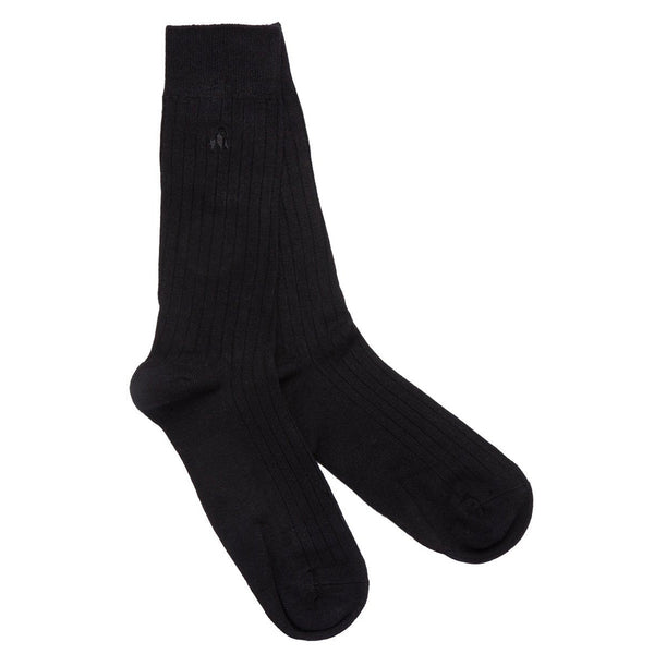 swole panda Jet Black Bamboo Socks (Comfort Cuff)