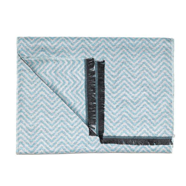 swole panda Light Blue Herringbone Bamboo Scarf
