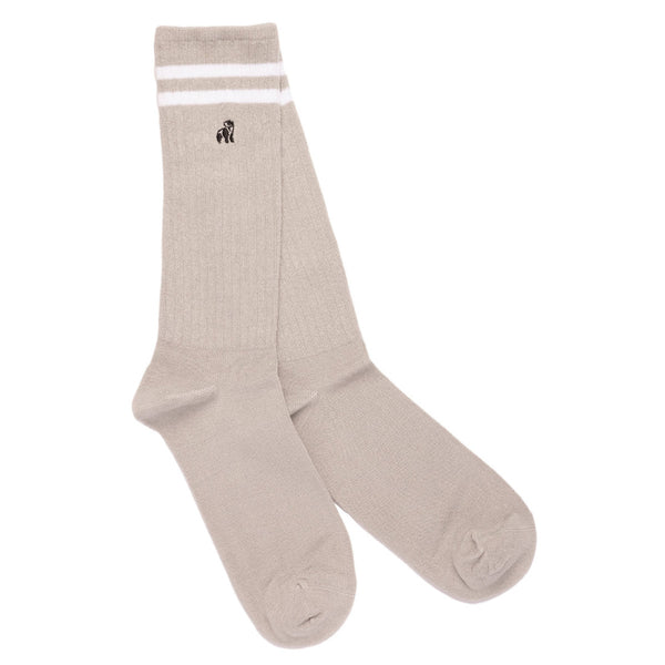 swole panda Light Grey Athletic Bamboo Socks