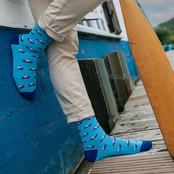 Swole Panda Motor Boat Bamboo Socks