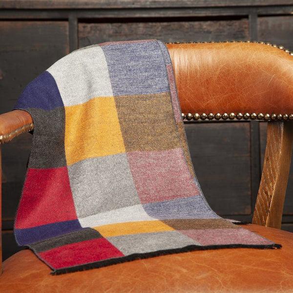 Swole Panda Multi Coloured Check Bamboo Scarf