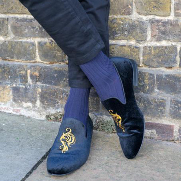 Swole Panda Navy Bamboo Socks