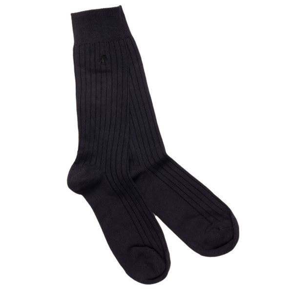 swole panda Navy Bamboo Socks