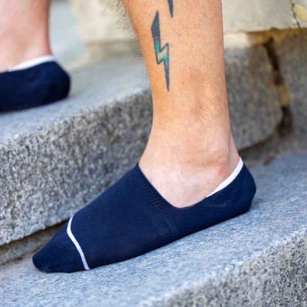 Swole Panda Navy "No-Show" Bamboo Socks
