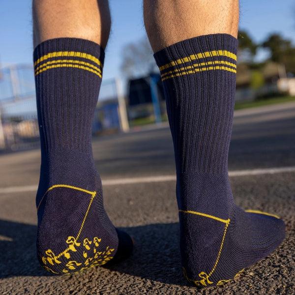 Swole Panda Navy Performance Grip Socks
