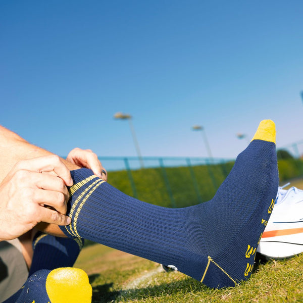 Swole Panda Navy Performance Grip Socks