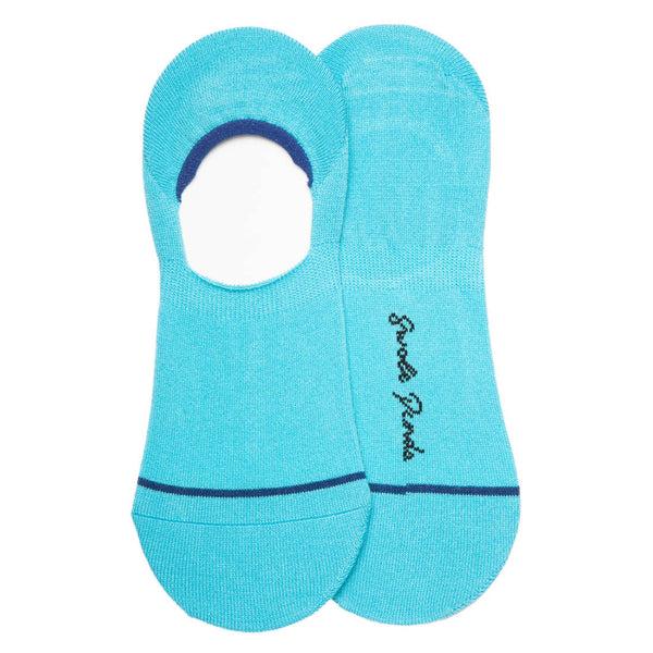 swole panda Neon Blue "No-Show" Bamboo Socks