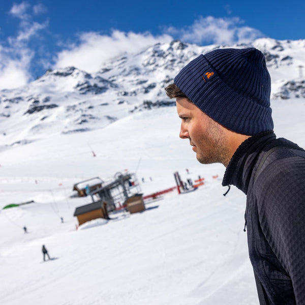 Swole Panda Organic Cotton Beanie - Navy