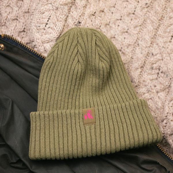 Swole Panda Organic Cotton Beanie - Olive