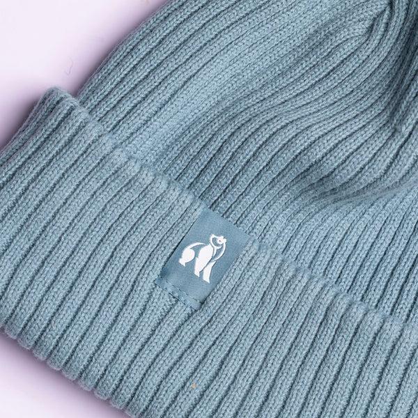 Swole Panda Organic Cotton Beanie - Turquoise