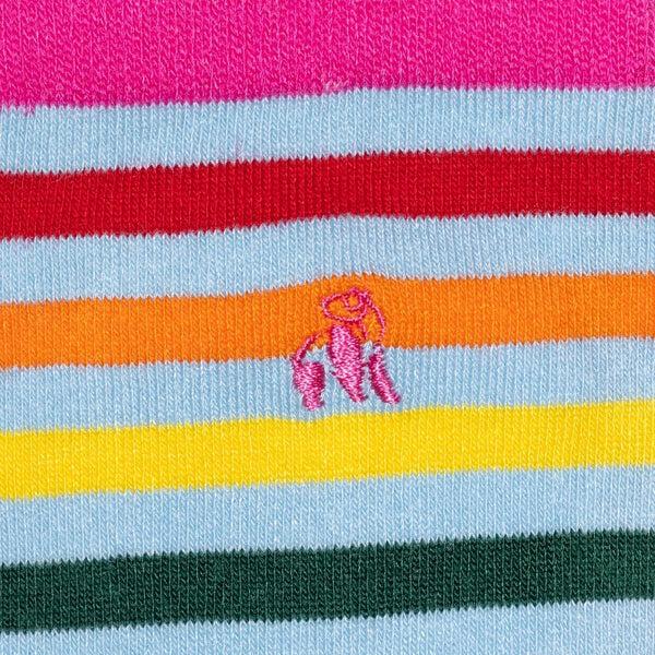 Swole Panda Pastel Striped Bamboo Socks