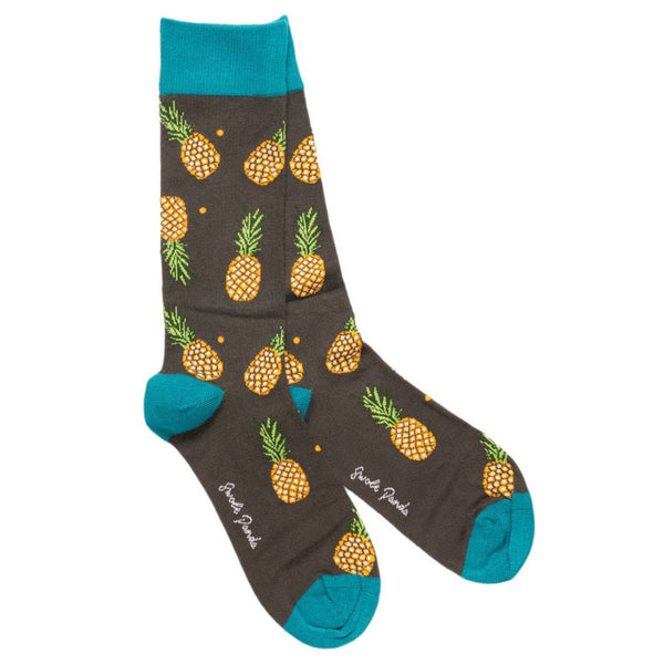 swole panda Pineapple Bamboo Socks