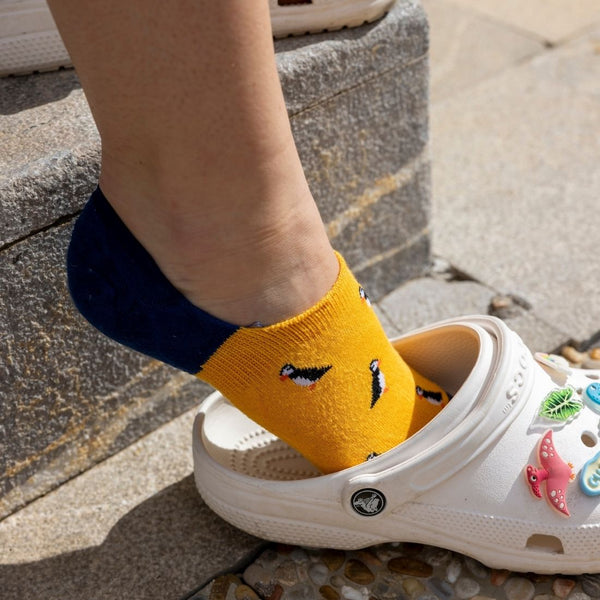 Swole Panda Puffin "No-Show" Bamboo Socks