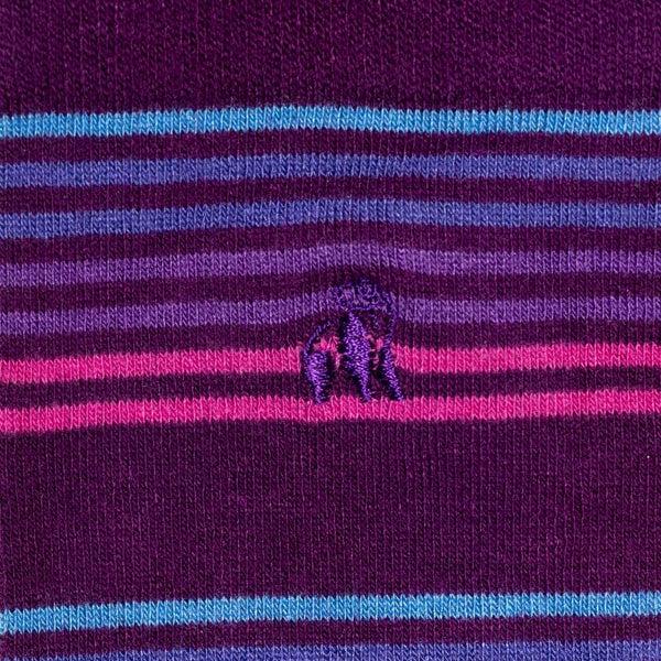 Swole Panda Purple Narrow Striped Bamboo Socks