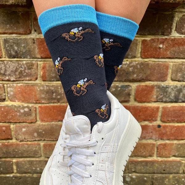 Swole Panda Racehorse Bamboo Socks
