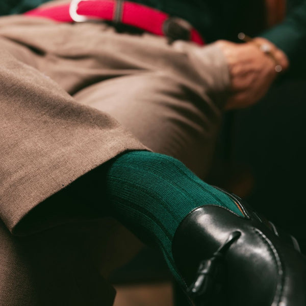 Swole Panda Racing Green Bamboo Socks