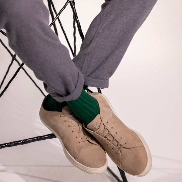 Swole Panda Racing Green Bamboo Socks (Comfort Cuff)