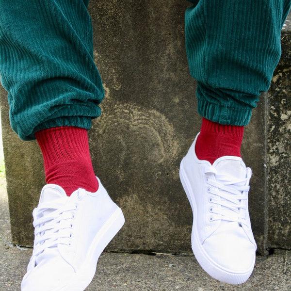 Swole Panda Red Athletic Bamboo Socks