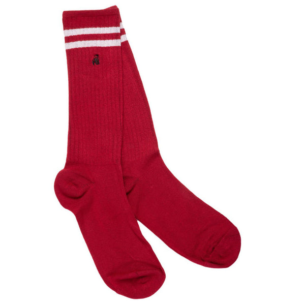 swole panda Red Athletic Bamboo Socks