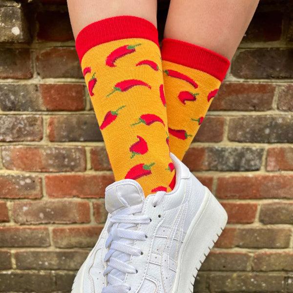 Swole Panda Red Chilli Pepper Bamboo Socks