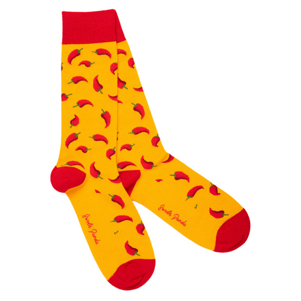 swole panda Red Chilli Pepper Bamboo Socks