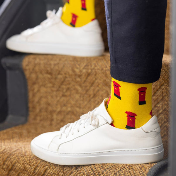 Swole Panda Red Post Box Bamboo Socks