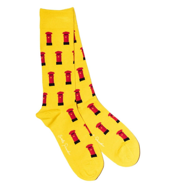 swole panda Red Post Box Bamboo Socks