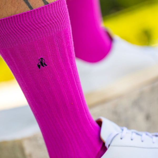 Swole Panda Rich Pink Bamboo Socks
