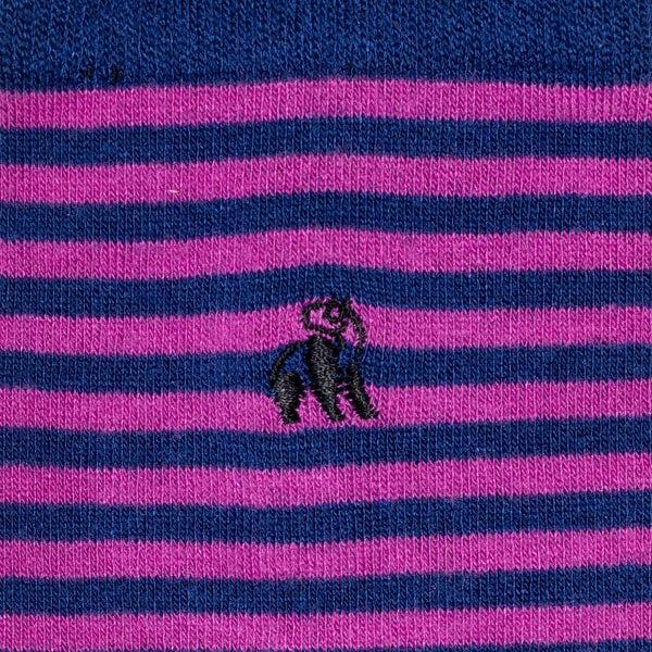 Swole Panda Rich Pink Narrow Striped Bamboo Socks