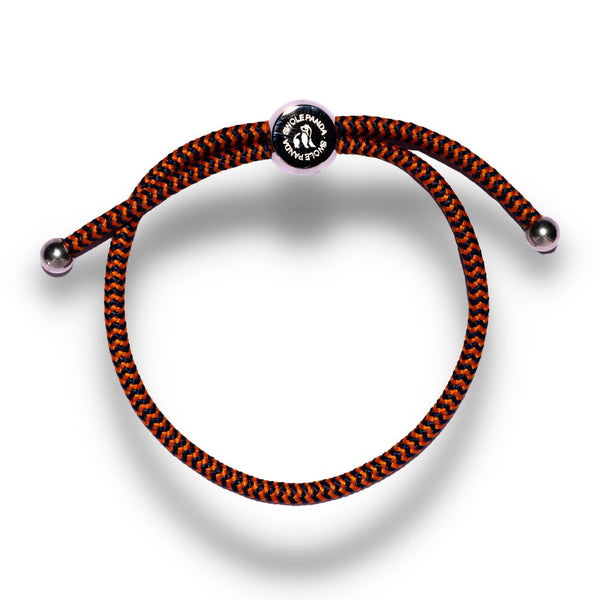 swole panda Rope Bracelet - Blue & Orange Zigzag