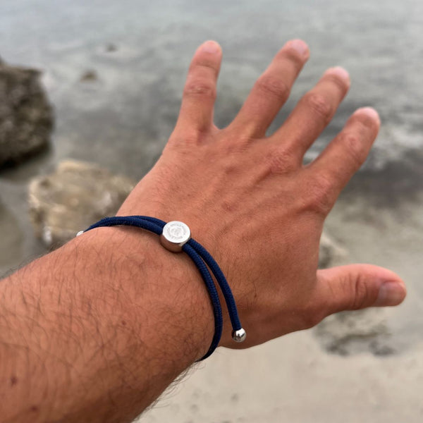 Swole Panda Rope Bracelet - Dark Blue
